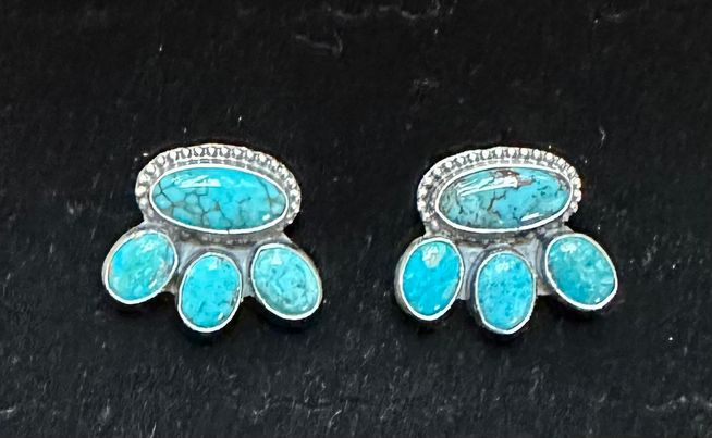 Turquoise Cluster Earring