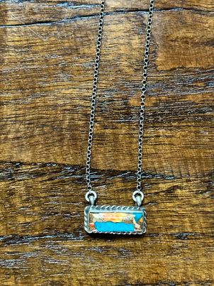 Sunset Turquoise Bar Necklace small