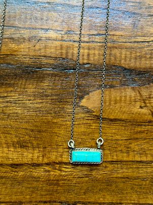 Turquoise Bar Necklace small