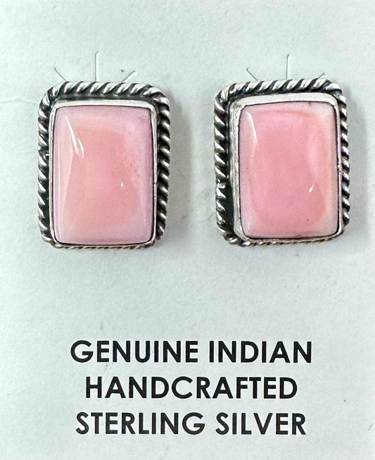 Pink Conch Square Stud