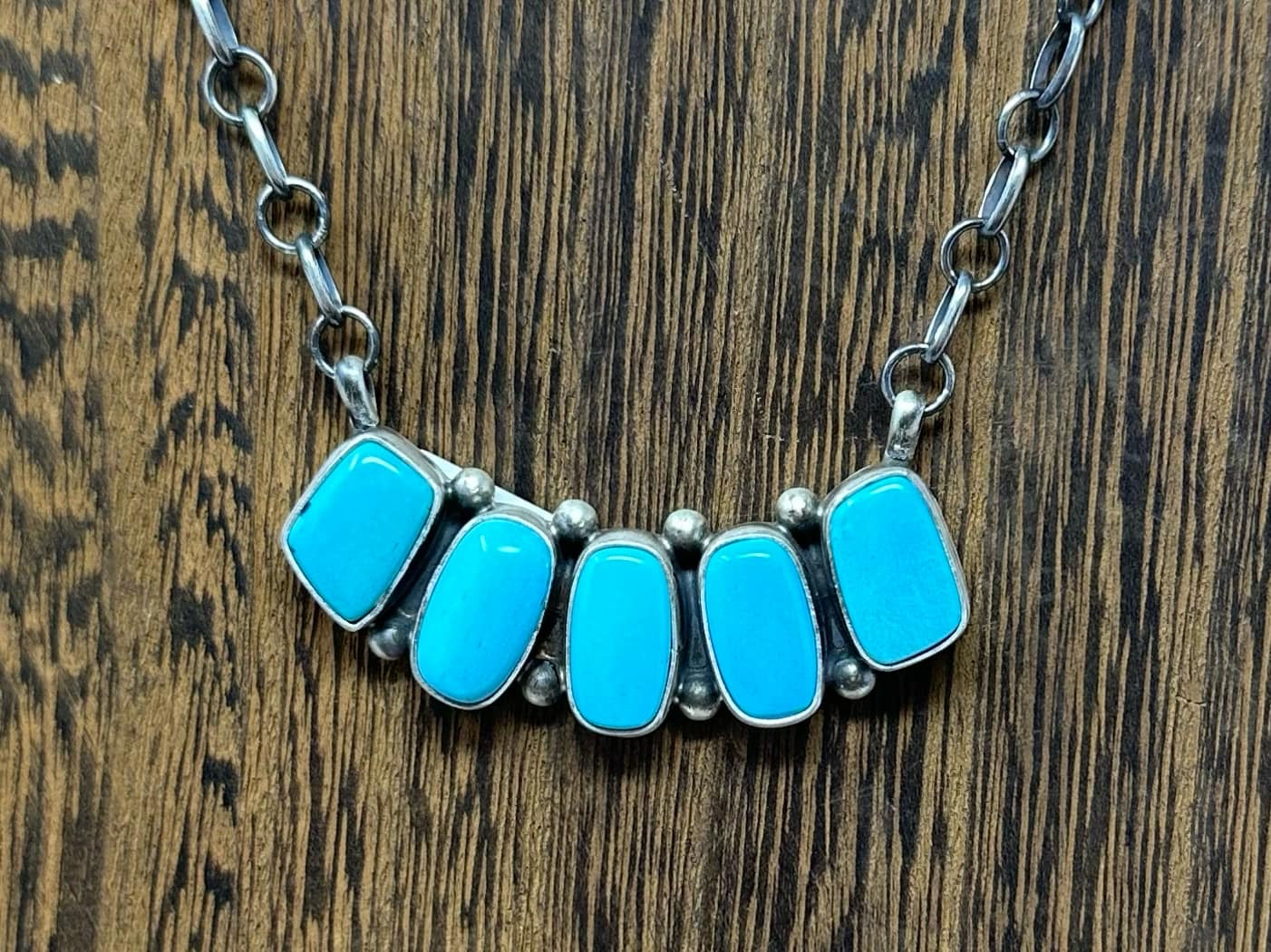 Kingman Turquoise outlets Bar Necklaces/CJP12